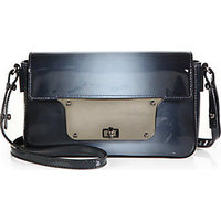 MILLY Piper Ombré Patent-Leather Mini Crossbody Bag photo