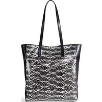 MILLY Snake-Embossed Leather Tote photo