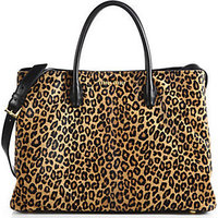 Miu Miu Cavallino Leopard-Print Calf Hair Tote photo