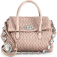 Miu Miu Embellished Double Handle Satchel photo