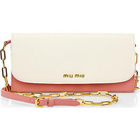 Miu Miu Madras Bicolor Continental Chain Wallet photo