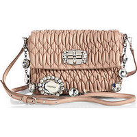 Miu Miu Nappa Crystal Crossbody Bag photo