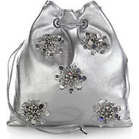 Miu Miu Nappa Crystal-Embellished Drawstring Pouch photo