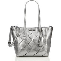 Miu Miu Small Metallic Woven Tote photo