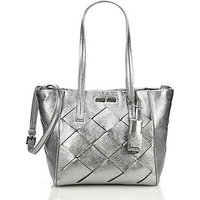 Miu Miu Small Metallic Woven Tote photo