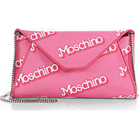 Moschino Barbie-Inspired Logo-Print Clutch photo