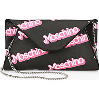 Moschino Barbie-Inspired Logo-Print Clutch photo