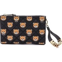 Moschino Printed Quilted Nylon Clutch photo