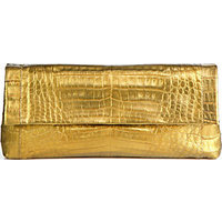 Nancy Gonzalez Crocodile Metallic Gotham Clutch photo