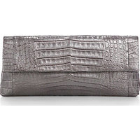 Nancy Gonzalez Gotham Metallic Crocodile Clutch photo