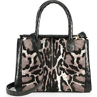 Nancy Gonzalez Medium Crocodile & Printed Calf Hair Box Car Handbag photo