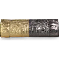 Nancy Gonzalez Razor Metallic Two-Tone Crocodile Clutch photo