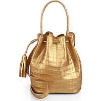 Nancy Gonzalez Small Metallic Crocodile Bucket Bag photo