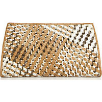 Nancy Gonzalez Small Woven Crocodile & Raffia Clutch photo