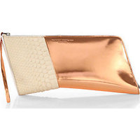 Narciso Rodriguez Asymmetrical Mixed-Media Clutch photo