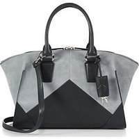 Narciso Rodriguez Claire Leather & Suede Zip Satchel photo