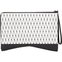 Narciso Rodriguez Diamond-patterned Python Clutch photo