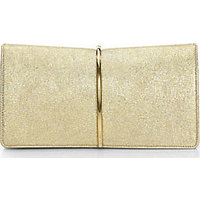 Nina Ricci Arc Metallic Reptile-Embossed Clutch photo