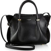 Nina Ricci Marche Mini Suede-Paneled Satchel photo