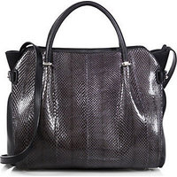 Nina Ricci Marche Python & Leather Medium Satchel photo