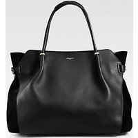 Nina Ricci Marche Suede-Paneled Leather Tote photo