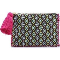 ONE by Parcel & Journey Beaded Pouchette with Tassel photo