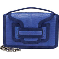 Pierre Hardy Snakeskin-Embossed Chain Clutch photo