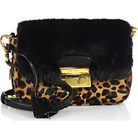 Prada Cavallino & Mink Fur Crossbody Bag photo