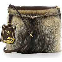 Prada Fox Fur Messenger Bag photo