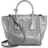 Prada Glacé Calf Small Twin Pocket Tote photo