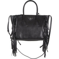 Prada Glace Fringed Twin-Pocket Tote photo