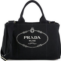 Prada Logo-Print Medium Canvas Tote photo