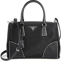 Prada Nylon & Saffiano Double-Zip Tote photo