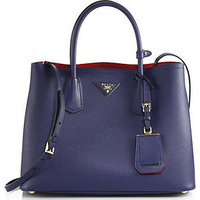 Prada Saffiano Cuir Small Double Bag photo