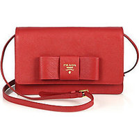 Prada Saffiano Lux Bow Crossbody Bag photo