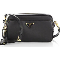 Prada Saffiano Lux Double-Zip Crossbody Bag photo