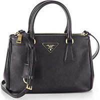 Prada Saffiano Lux Small Double Zip Tote Bag photo