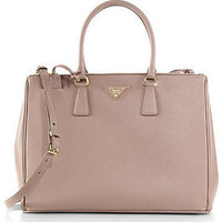 Prada Saffiano Medium Double Zip Top-Handle Bag photo