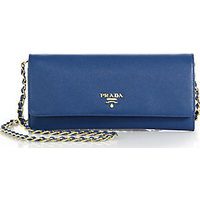 Prada Saffiano Metal Oro Chain Wallet photo