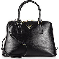 Prada Saffiano Vernice Small Promenade Bag photo