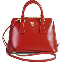 Prada Saffiano Vernice Small Round Top-Handle Bag photo