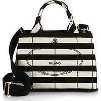 Prada Small Striped Canvas Tote photo