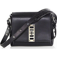 Proenza Schouler Elliot Leather & Suede Mini Shoulder Bag with Crocodile-Embossed Strap photo