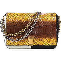 Proenza Schouler PS Courier Double-Chain Python Small Shoulder Bag photo