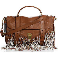 Proenza Schouler PS1 Medium Two-Tone Fringed Leather Shoulder Bag photo