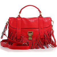 Proenza Schouler PS1 Tiny Fringed Leather Satchel photo