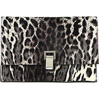 Proenza Schouler Small Leopard-Print Calf Hair Lunch Bag photo