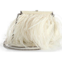 Ralph Lauren Collection Feather & Snakeskin Clutch photo