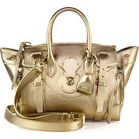 Ralph Lauren Collection Ricky Zip Metallic Satchel photo