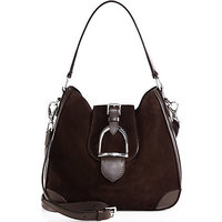 Ralph Lauren Collection Suede & Leather Stirrup Hobo Bag photo